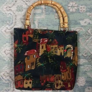 Tidy Cityscape Bamboo Handbag